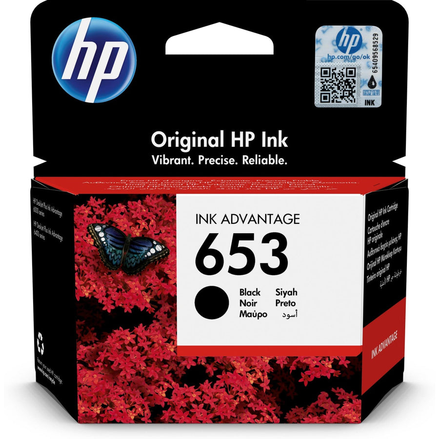 HP 653 Black Original Ink Advantage Cartridge (3YM75AE)