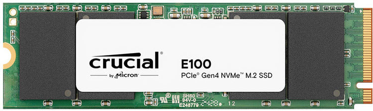 Crucial E100 PCIe Gen4 2280 NVMe M.2 SSD Read speeds Up to 5,000/4,500 sequential R/W | 1000GB | CT1000E100SSD8