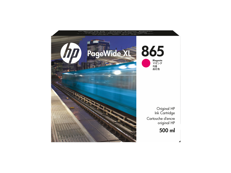 HP 865M 500-ml Magenta PageWide XL Ink Cartridge (3ED87A)