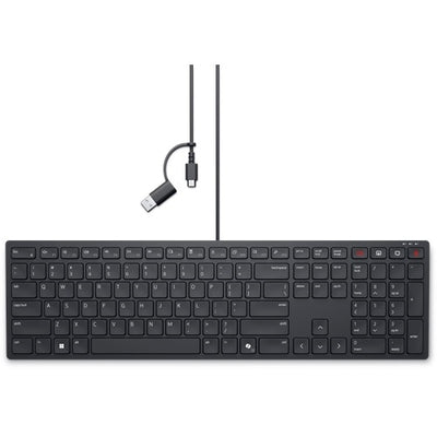 Dell KB813 Smartcard Keyboard | Wired USB | Arabic Layout | Integrated Identity Reader | Spill-Resistant | SKU: KYB-VPN-580-ABXH | 1-Year Dell ProSupport UAE