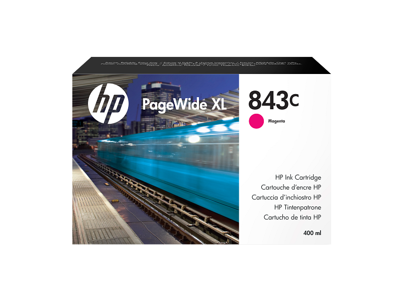 HP 843C 400-ml Magenta PageWide XL Ink Cartridge (C1Q67A)