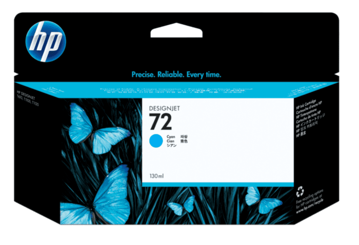 HP 72 130-ml Cyan DesignJet Ink Cartridge (C9371A)