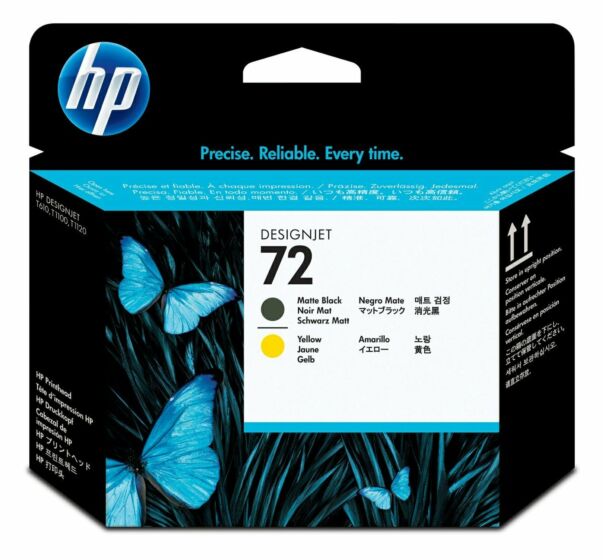 HP 72 Matte Black and Yellow DesignJet Printhead (C9384A)