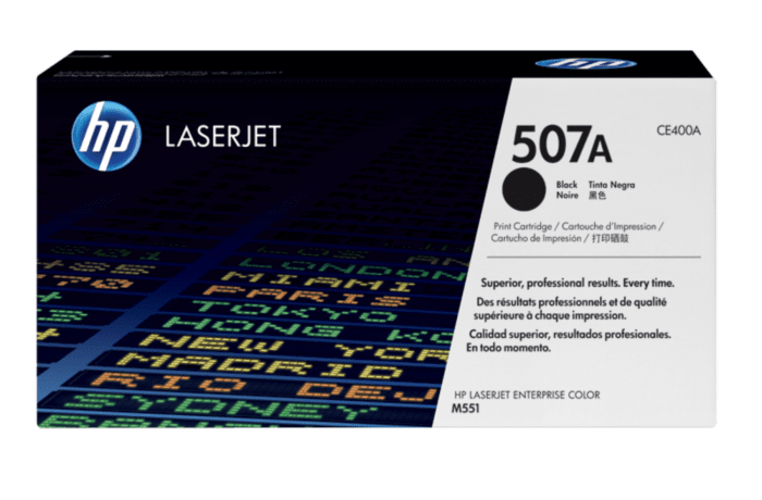 HP 507A Black Original LaserJet Toner Cartridge (CE400A)