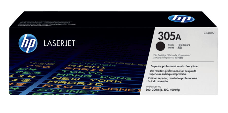 HP 305A Black Original LaserJet Toner Cartridge (CE410A)