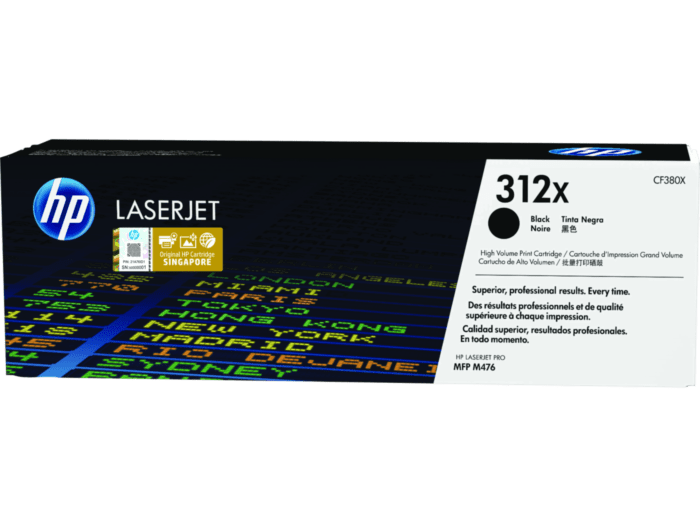 HP 312X High Yield Black Original LaserJet Toner Cartridge (CF380X)