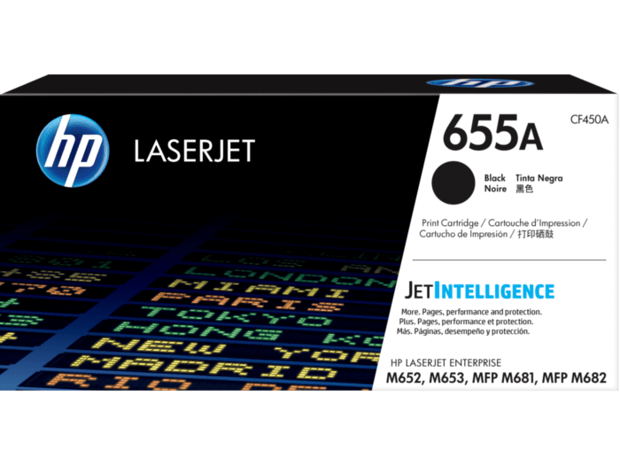 HP 655A Black Original LaserJet Toner Cartridge (CF450A)