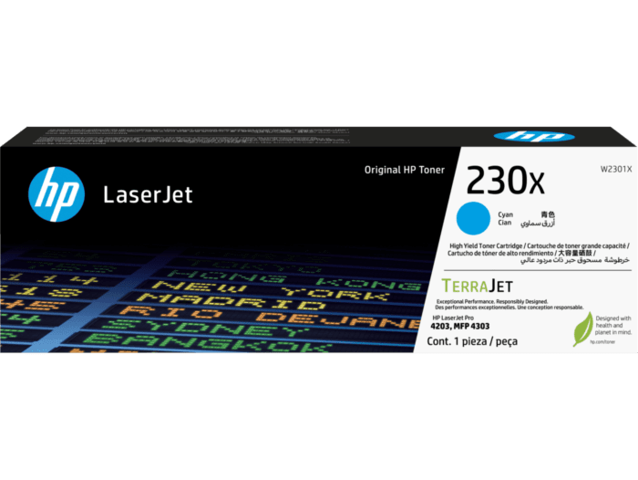 HP 230X Cyan Original LaserJet Toner Cartridge (W2301X)