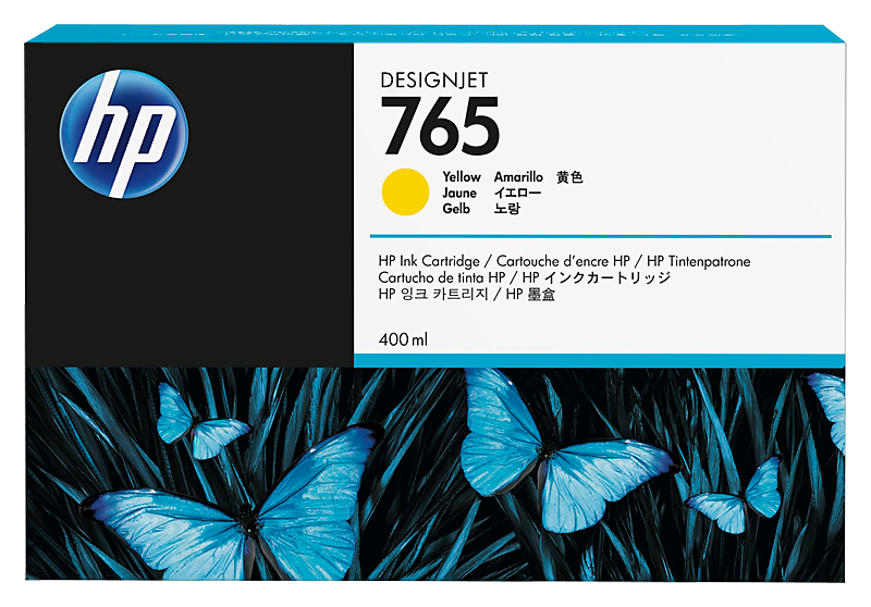 HP 765 400-ml Yellow DesignJet Ink Cartridge (F9J50A)