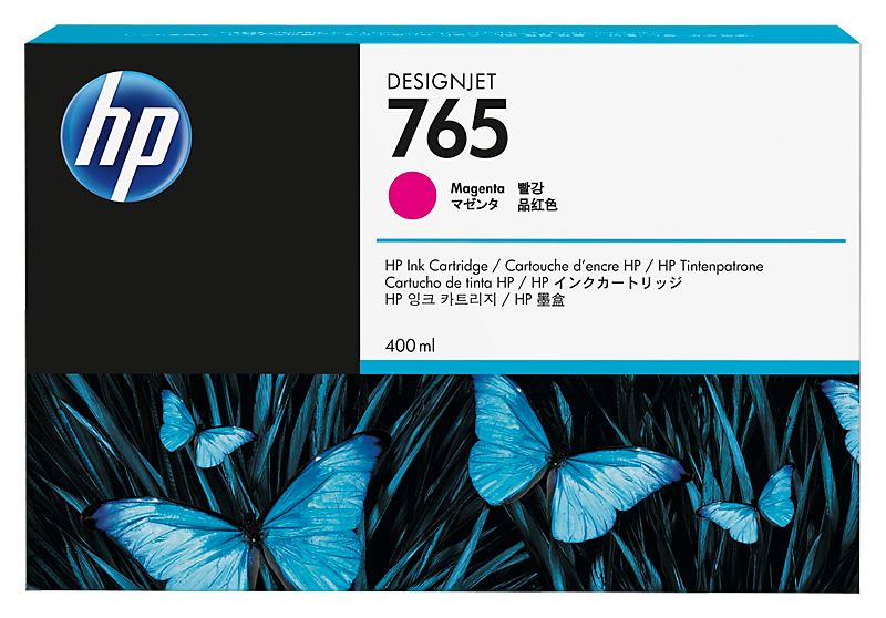 HP 765 400-ml Magenta DesignJet Ink Cartridge (F9J51A)