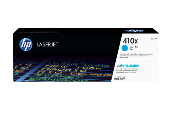HP 410X High Yield Cyan Original LaserJet Toner Cartridge (CF411X)