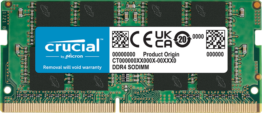 Crucial DDR4-3200 SODIMM 1.2V CL22 | 32GB | CT32G4SFD832A