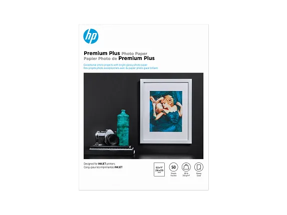 HP Premium Plus Glossy Photo Paper-20 sht/A4/210 x 297 mm (CR672A)
