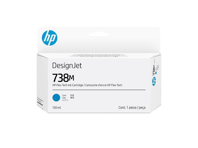 HP 738M 300-ml Cyan DesignJet Ink Cartridge (676M9A)
