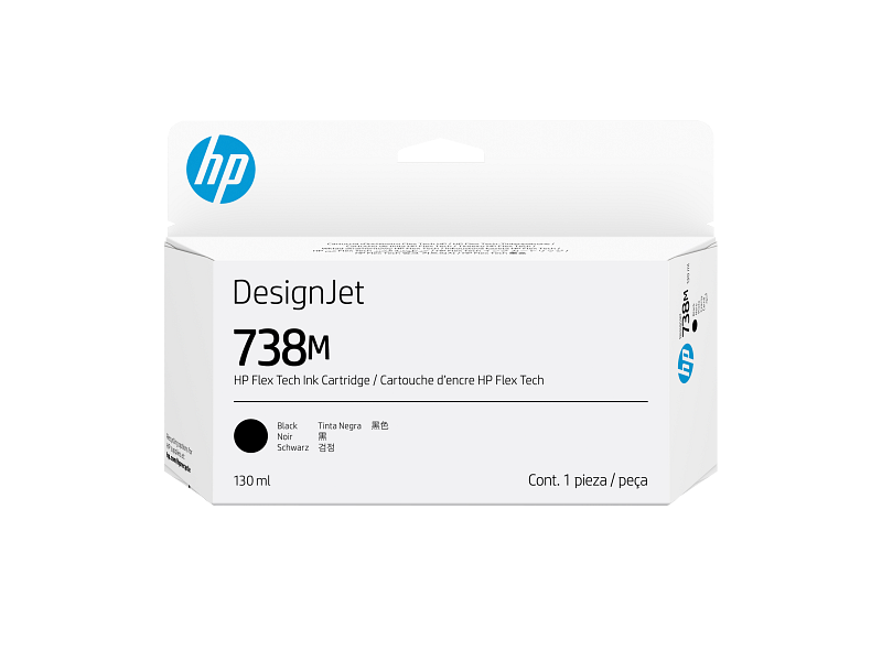 HP 738M 300-ml Black DesignJet Ink Cartridge (498Q0A)