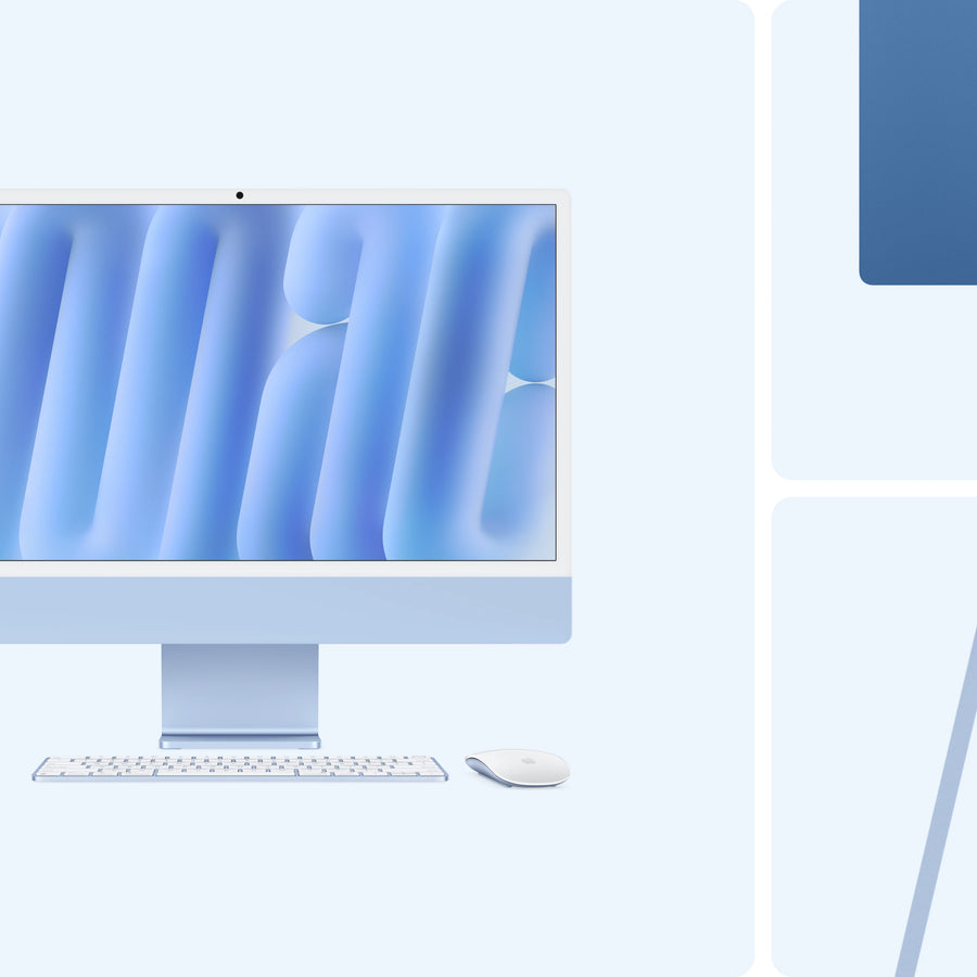 Apple iMac 24-inch (2024/2025) | MWX13 | 4.5K Retina Display | Apple M4 Chip (10-Core CPU, 10-Core GPU) | 24GB Unified Memory | 512GB SSD | Blue | 1-Year Apple Warranty