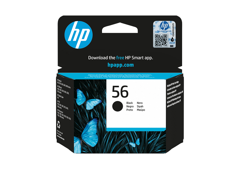 HP 56 Black Original Ink Cartridge (C6656AE)