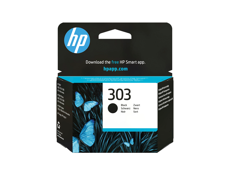 HP 303 Black Original Ink Cartridge | SKU: T6N02AE#ABE | Official HP Product UAE