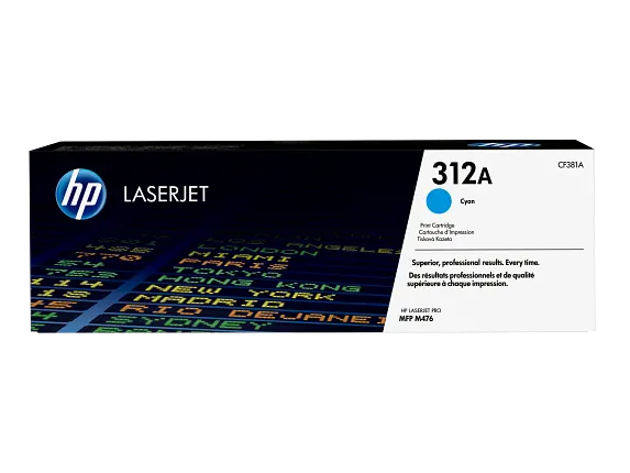 HP 312A Cyan Original LaserJet Toner Cartridge (CF381A)