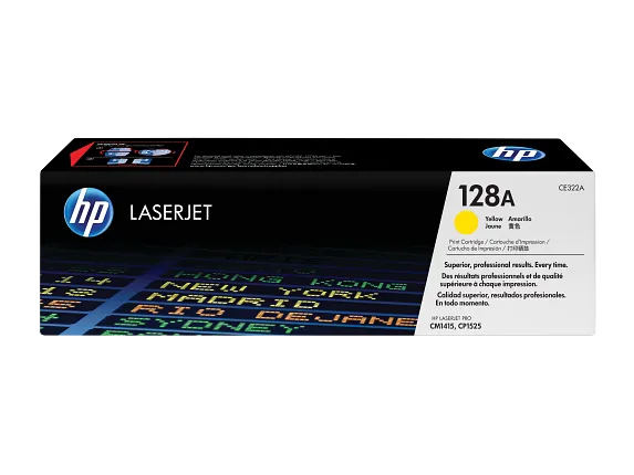 HP 128A Yellow Original LaserJet Toner Cartridge (CE322A)