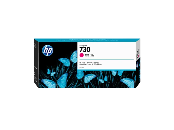 HP 730F 300-ml Magenta DesignJet Ink Cartridge (1XB26A)