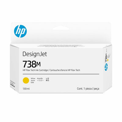 HP 738M 300-ml Yellow DesignJet Ink Cartridge (676N1A)