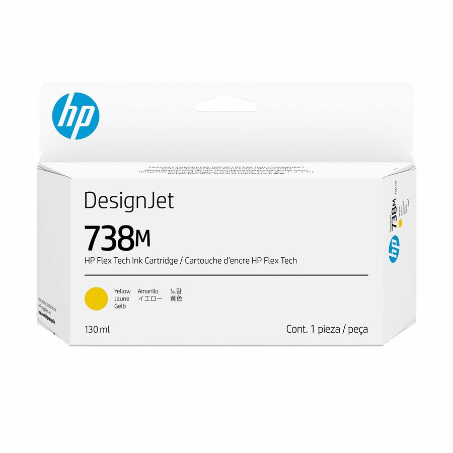 HP 738M 300-ml Yellow DesignJet Ink Cartridge (676N1A)