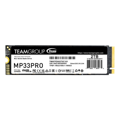 TEAM MP33 Pro PCIe NVMe 2280 2 TB R/W speed up to 2400 / 2000 MB/s | TM8FPD002T0C101