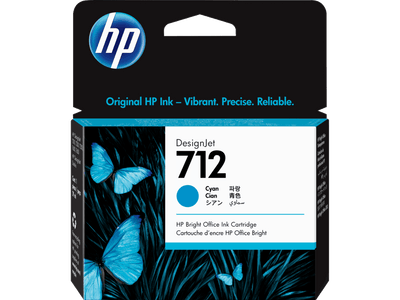 HP 712 29-ml Cyan DesignJet Ink Cartridge (3ED67A)
