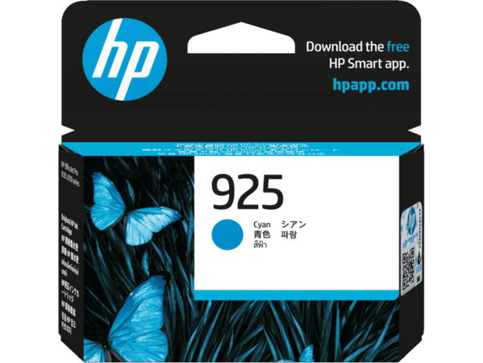 HP 925 Cyan Original Ink Cartridge (4K0V6PE)