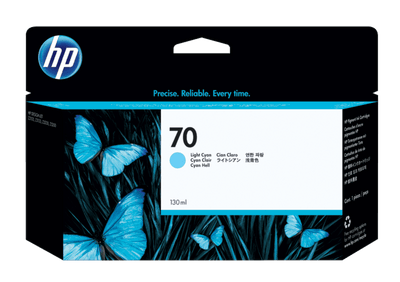 HP 70 130-ml Light Cyan DesignJet Ink Cartridge (C9390A)