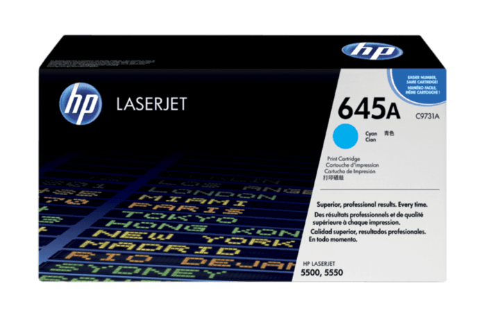 HP 645A Cyan Original LaserJet Toner Cartridge (C9731A)