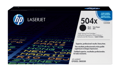HP 504X High Yield Black Original LaserJet Toner Cartridge (CE250X)
