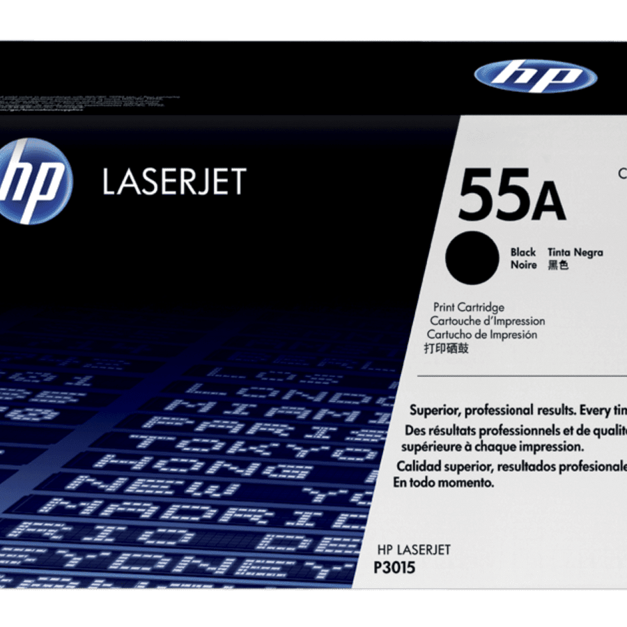 HP 55A Black Original LaserJet Toner Cartridge (CE255A)