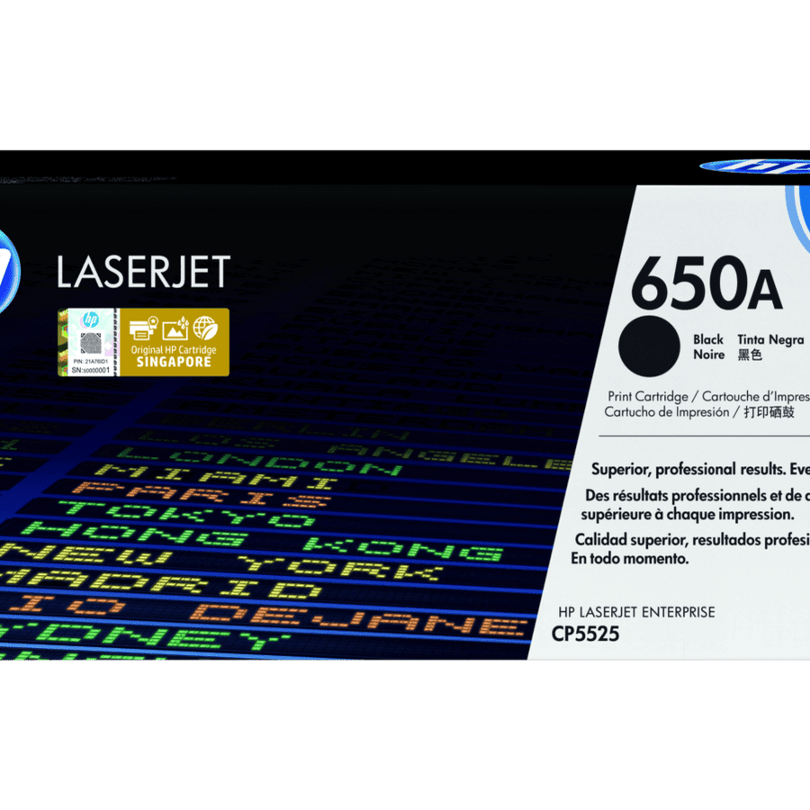 HP 650A Black Original LaserJet Toner Cartridge (CE270A)
