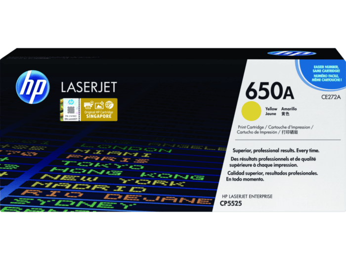 HP 650A Yellow Original LaserJet Toner Cartridge (CE272A)