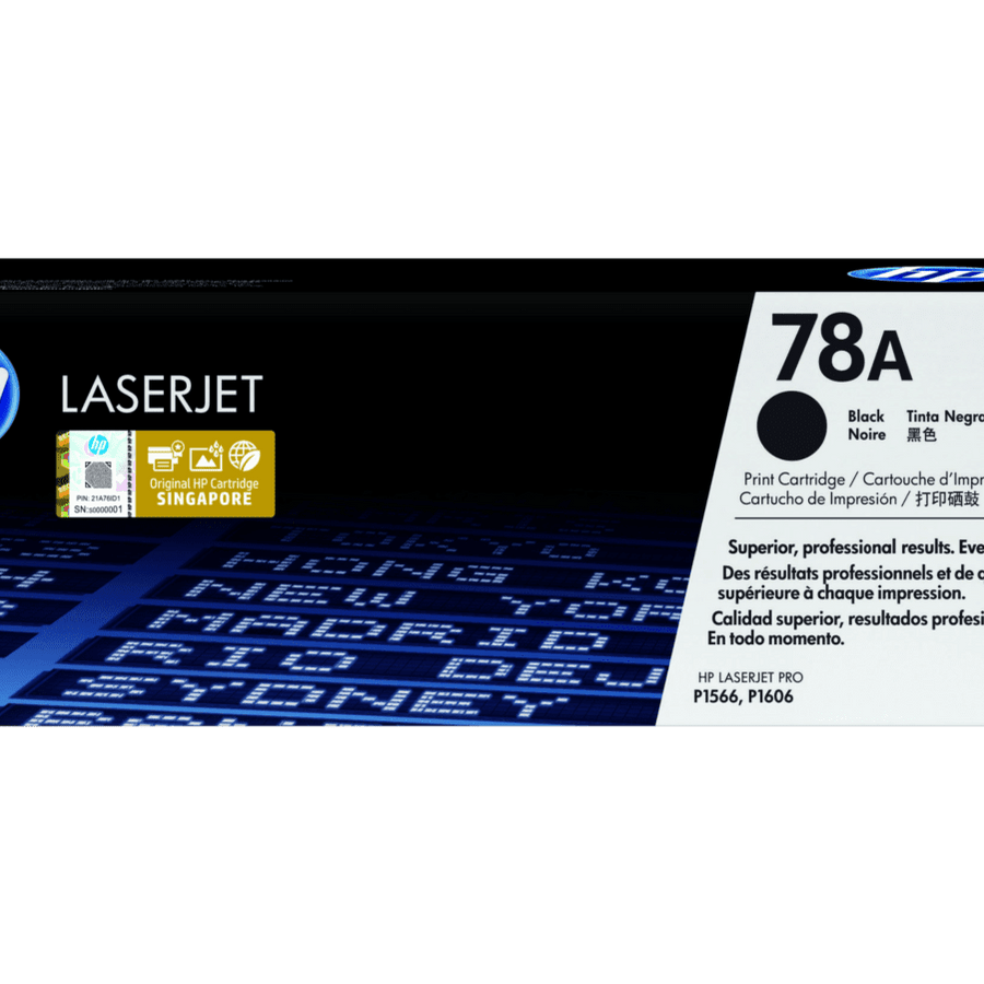 HP 78A Black Original LaserJet Toner Cartridge (CE278A)
