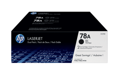 HP 78A 2-pack Black Original LaserJet Toner Cartridges (CE278AF)
