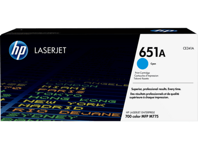 HP 651A Cyan Original LaserJet Toner Cartridge (CE341A)