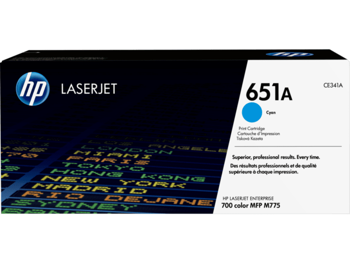 HP 651A Cyan Original LaserJet Toner Cartridge (CE341A)