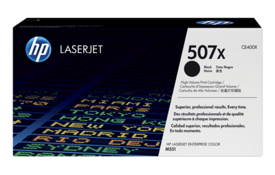HP 507X High Yield Black Original LaserJet Toner Cartridge (CE400X)