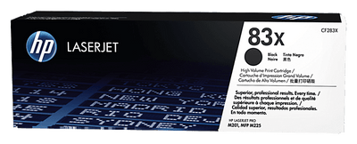 HP 83X High Yield Black Original LaserJet Toner Cartridge (CF283X)