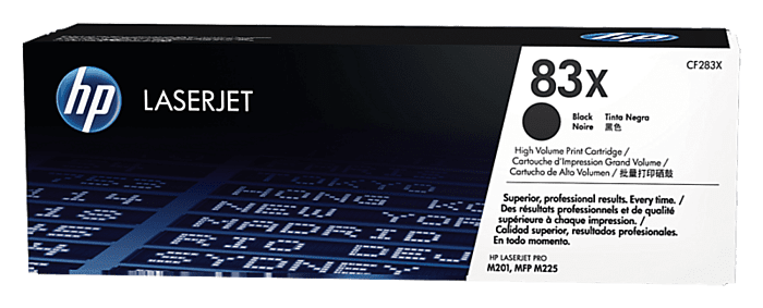 HP 83X High Yield Black Original LaserJet Toner Cartridge (CF283X)