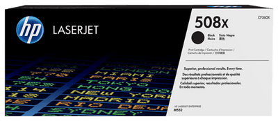 HP 508X High Yield Black Original LaserJet Toner Cartridge (CF360X)