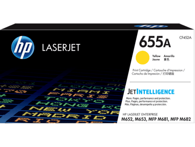HP 655A Yellow Original LaserJet Toner Cartridge (CF452A)