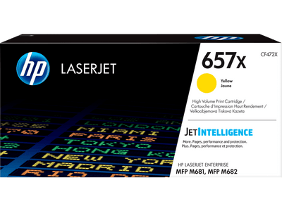 HP 657X High Yield Yellow Original LaserJet Toner Cartridge (CF472X)