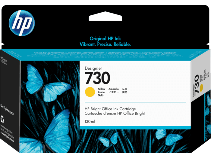 HP 730 300-ml Yellow DesignJet Ink Cartridge (P2V70A)