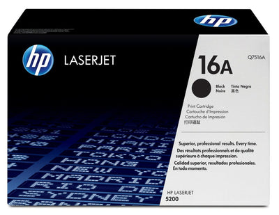 HP 16A Black Original LaserJet Toner Cartridge (Q7516A)