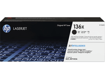 HP 136X Black Original LaserJet Toner Cartridge (W1360X)