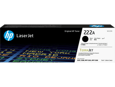HP 222A Black Original LaserJet Toner Cartridge (W2220A)